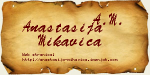 Anastasija Mikavica vizit kartica